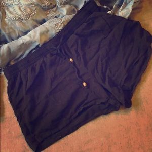 Black Elastic Shorts